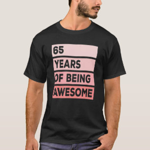 T-shirt Jolie 65 Ans D'Être Impressionnant 65ème Anniversa