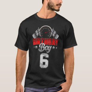 T-shirt Jolie 6e anniversaire garçon 6 ans de course voitu