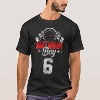 T-shirt Jolie 6e anniversaire garçon 6 ans de course voitu