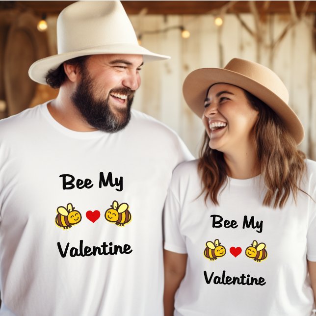T-shirt Jolie abeille Mon Valentine Bumble abeilles Couleu (Créateur téléchargé)