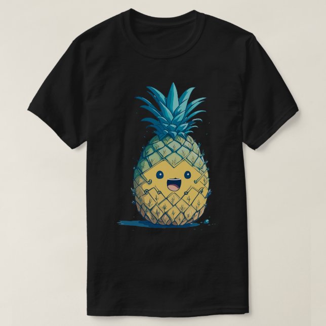T-shirt Jolie ananas souriant (Design devant)