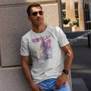 T-shirt Jolie Anime Girl Avec Jouets Plushie