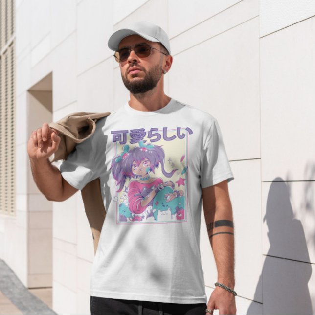 T-shirt Jolie Anime Girl Avec Ponytails (Créateur téléchargé)