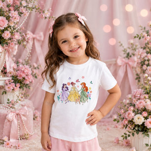 T-shirt Jolie Anniversaire des Sœurs Princesses Fleuries F