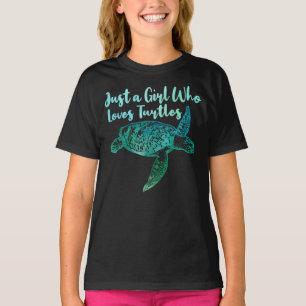 T-shirt Jolie Aquarelle De Mer Juste Une Fille Qui Aime Le