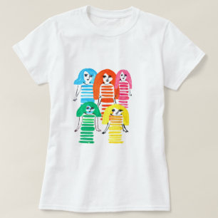 T-shirt Jolie aquarelle filles art moderne funky