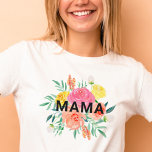 T-shirt Jolie aquarelle Floral MAMA Maman<br><div class="desc">Cette chemise élégante présente un design floral coloré à l'aquarelle, avec le mot "MAMA" en noir muet. Fait un grand cadeau pour une nouvelle maman, la Fête des Mères, un anniversaire, Noël, ou toute autre fête ou occasion spéciale! Vous trouverez des chemises de coordination pour bébés et enfants dans notre...</div>