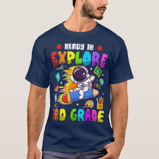 T-shirt Jolie astronaute garçons filles prêtes à explorer 