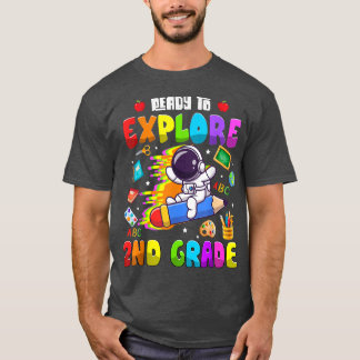T-shirt Jolie astronaute garçons filles prêtes à explorer 