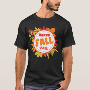 T-shirt Jolie automne Yall automne saison Halloween Merci