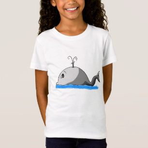 T-Shirt Jolie baleine à caricature au sein