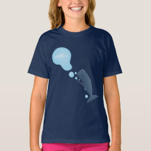 T-shirt Jolie baleine à sperme soufflant bulles dessin