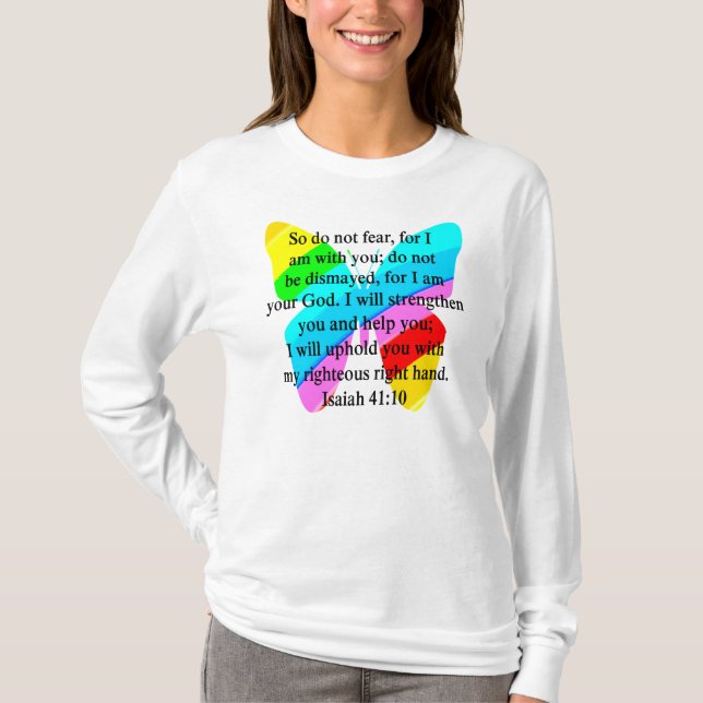 T-SHIRT JOLIE BUTTERFLY ISAIAH 41:10 CONCEPTION (Devant)