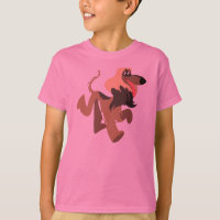 Jolie caricature clownesque Afghan Hound Kids T-sh