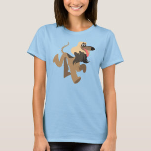 T-shirt Jolie caricature clownesque Afghan Hound Women T-s