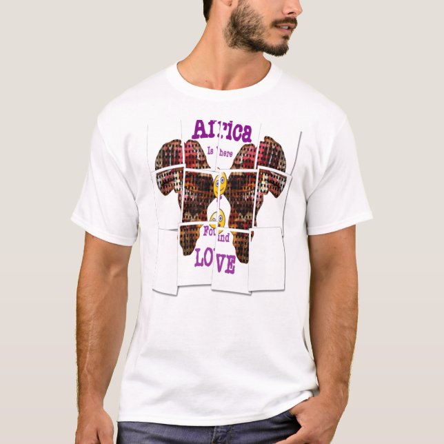 T-shirt Jolie carte africaine Motif d'art culturel Modèle (Devant)