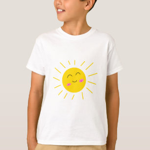 T-shirt Jolie Cartoon Sweet Joyeux Soleil Jouant Enfants C