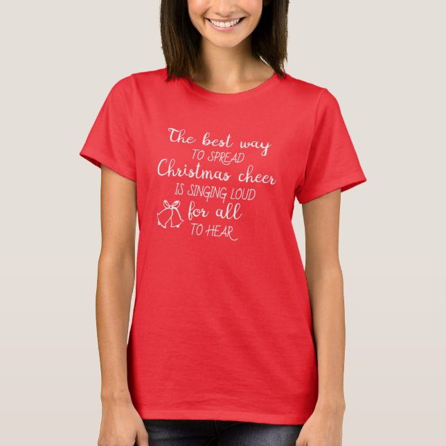 T-shirt Jolie Chemise de Noël Femmes Drôle Tee de vacances (Devant)