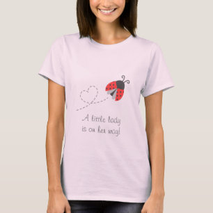 T-shirt Jolie coccinelle, bébé fille, pour maman à venir