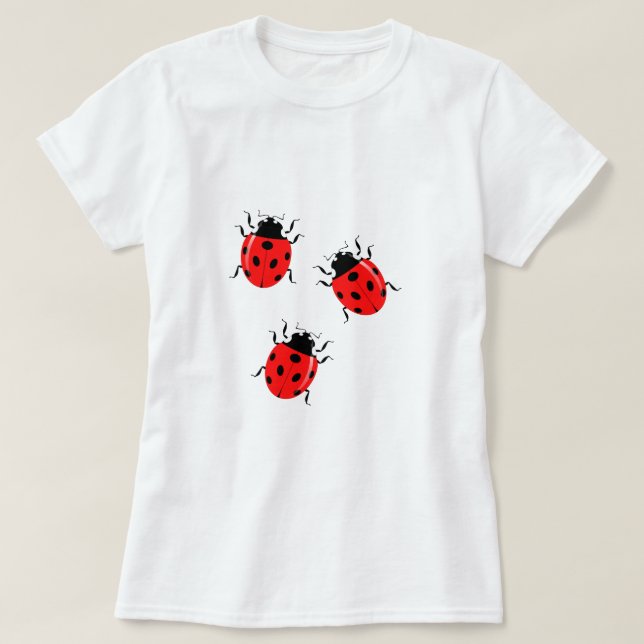 T-shirt jolie coccinelle de printemps (Design devant)