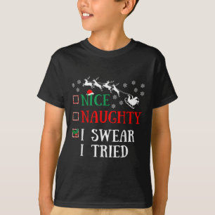 T-shirt Jolie Cochon Je Jure J'ai Essayé Blague De Noël Dr