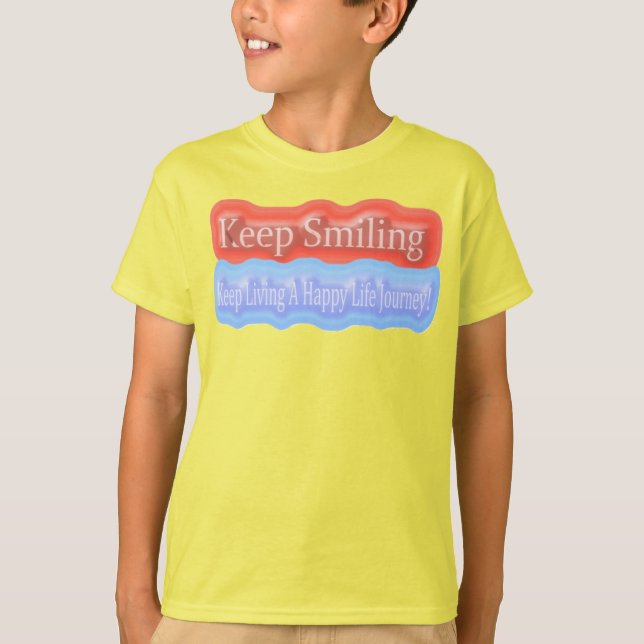 T-shirt Jolie Conception D'Oeuvres D'Art Sur "Keep Smiling (Devant)