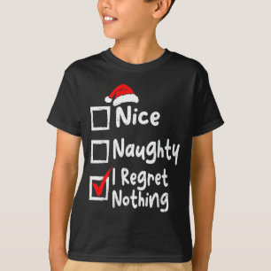 T-shirt Jolie Coquin Je Ne Regrette Rien Drôle Liste De No