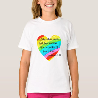 T-SHIRT JOLIE CORINTHIANS 13:13 PLANCHER COEUR CONCEPTION