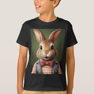 T-shirt Jolie Cravate lapin lapin de Pâques  Rabbit Joyeux