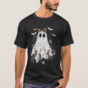 T-shirt Jolie dentelle florale fantôme Boujee Coquette nœu