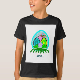 T-shirt Jolie Easter Eggs Boys Black Basic T Shirt