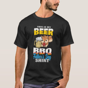 T-shirt Jolie écureuil Funky Barbecue Grilling Bière Adult