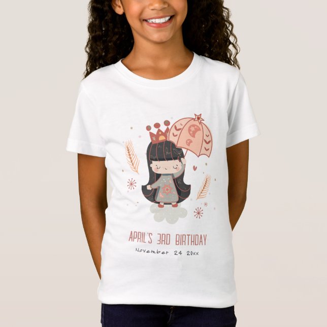 T-Shirt Jolie Elegant Boho Princesse sur nuages Anniversai (Devant)
