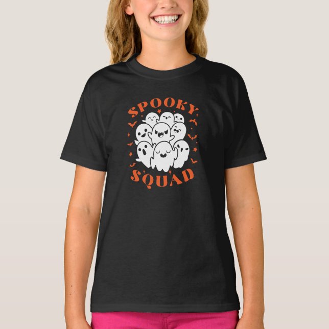 T-shirt Jolie équipe Éffrayante Halloween (Devant)