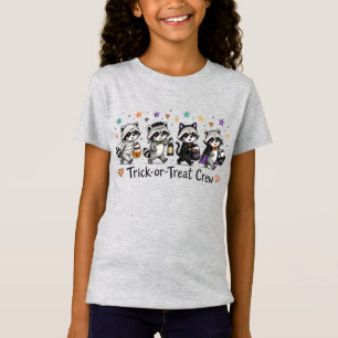 T-Shirt Jolie Équipée de Raton-Laveur pour Halloween
