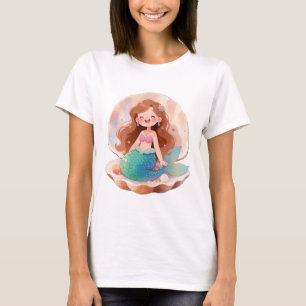 T-shirt Jolie esthétique de sirène Autocollant fille de l'
