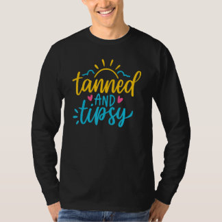 T-shirt Jolie Été Tanné Et Tipsy Plages Salées Filles