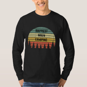 T-shirt Jolie Extérieur En Camping Retro Forest G