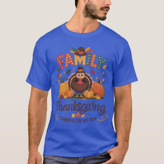 T-shirt Jolie Famille d'Action de Grâce reconnaissante pou