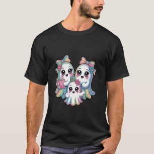 T-shirt Jolie Famille de Fantômes Pastel Kawaii Halloween