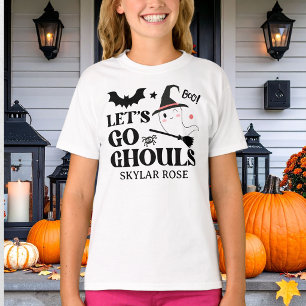 T-shirt Jolie Fantôme Spooky Halloween Fille Rose