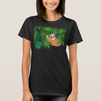 T-shirt Jolie fente accrochée dans une forêt tropicale à P