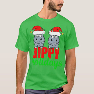 T-shirt Jolie fête hippo Noël amusant