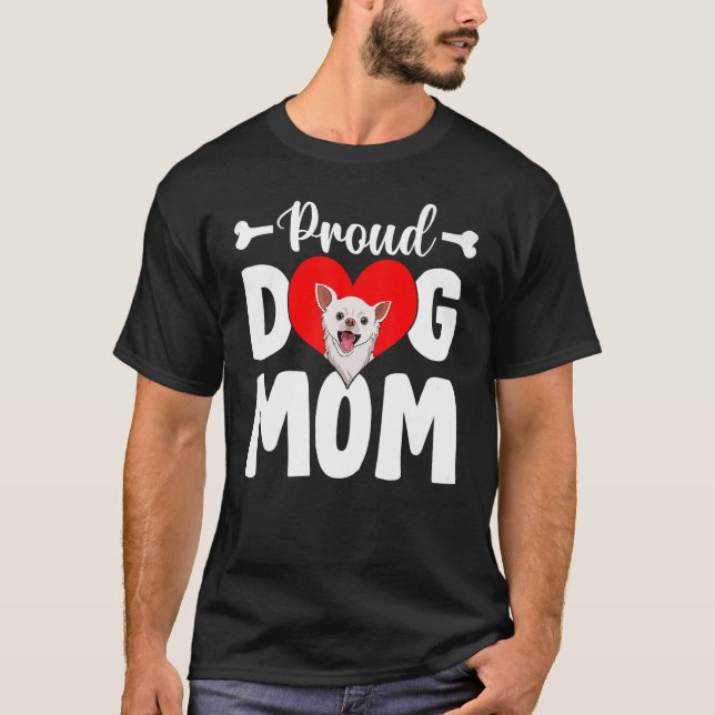 T-shirt Jolie Fier Chihuahua Chien Fête des mères de maman (Devant)