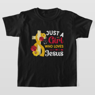 T-shirt Jolie fille aime Jésus