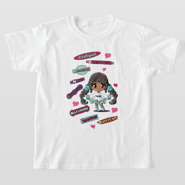 T-shirt Jolie fille amérindienne mignonne (Poser)