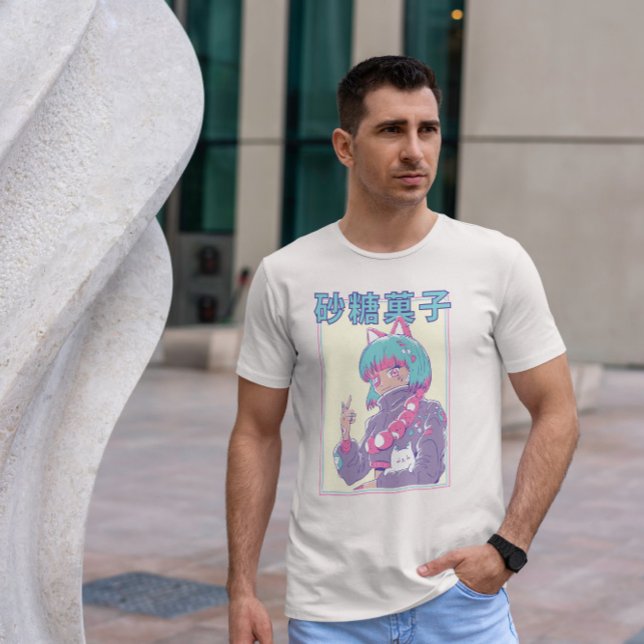 T-shirt Jolie fille Anime avec patchs oeil (Créateur téléchargé)