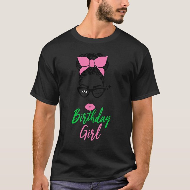 T-shirt Jolie fille d'anniversaire aka tee (Devant)
