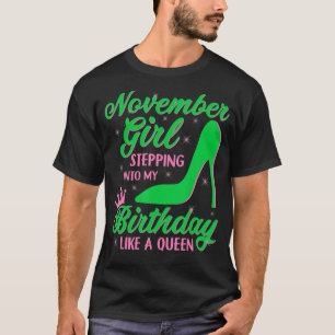 T-shirt Jolie fille d'anniversaire de novembre aka