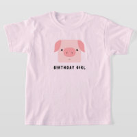 Jolie fille d'anniversaire rose Piggy